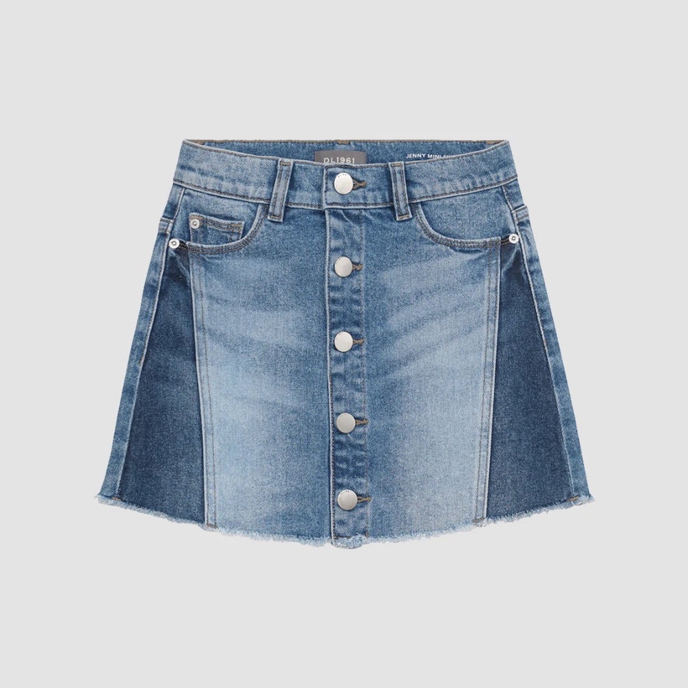 DL1961 Girl's Jenny Mini Skirt in Twilight Hour Blue Size 14 *NWT*